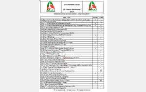 Calendrier estival 2017 pour ES Falaise Athlé ...